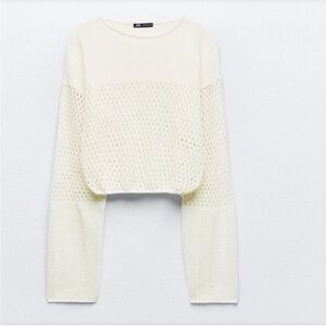 Zara Cropped Crochet Top